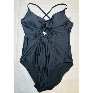 aerie XL Long One-Piece Swimsuit with Twist Front